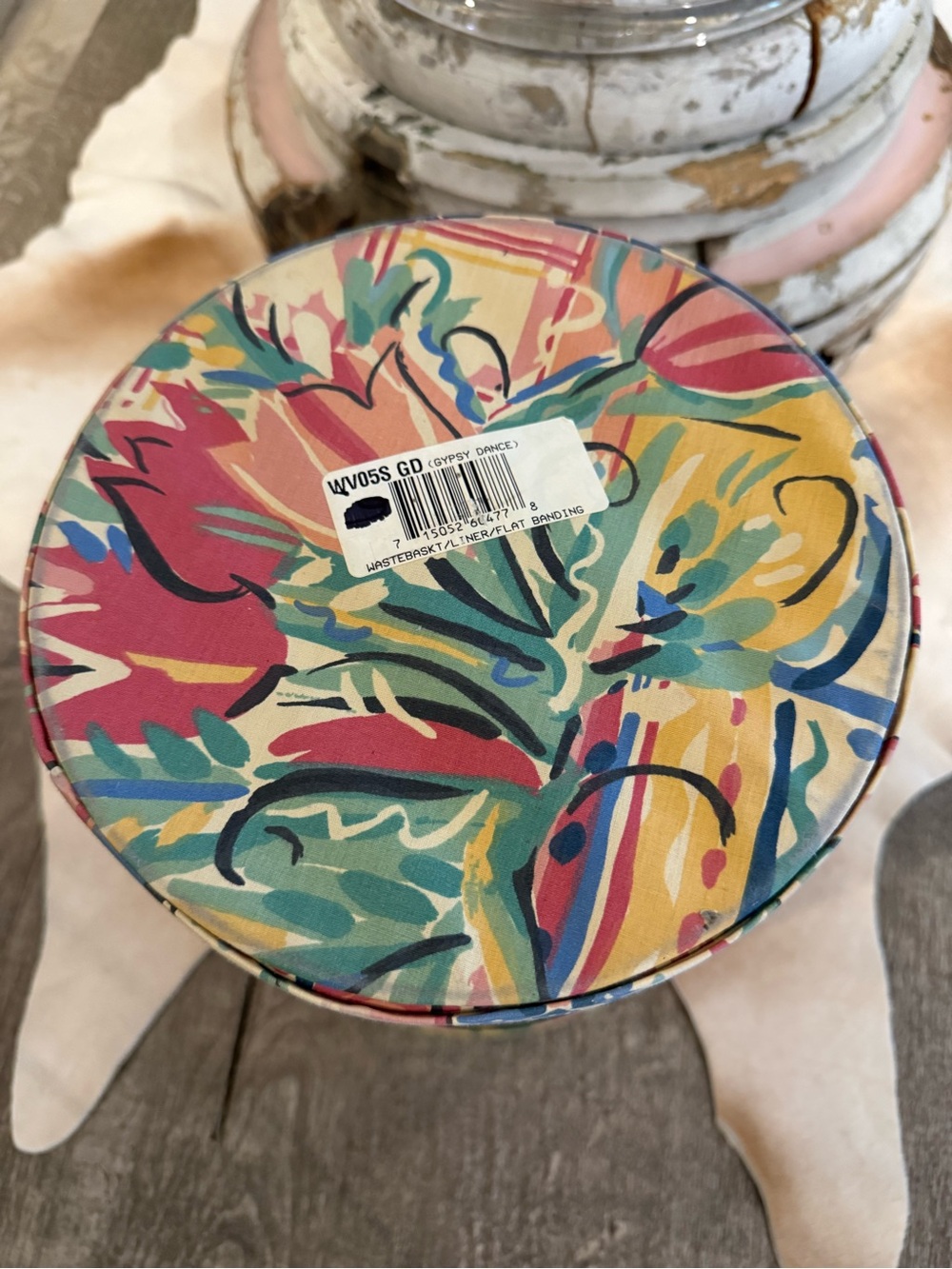 Gorgeous Gypsy Dance Fabric Lined Waste Basket - Picture 4 of 11